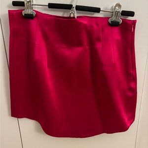 Elegant Pink Satin Skirt